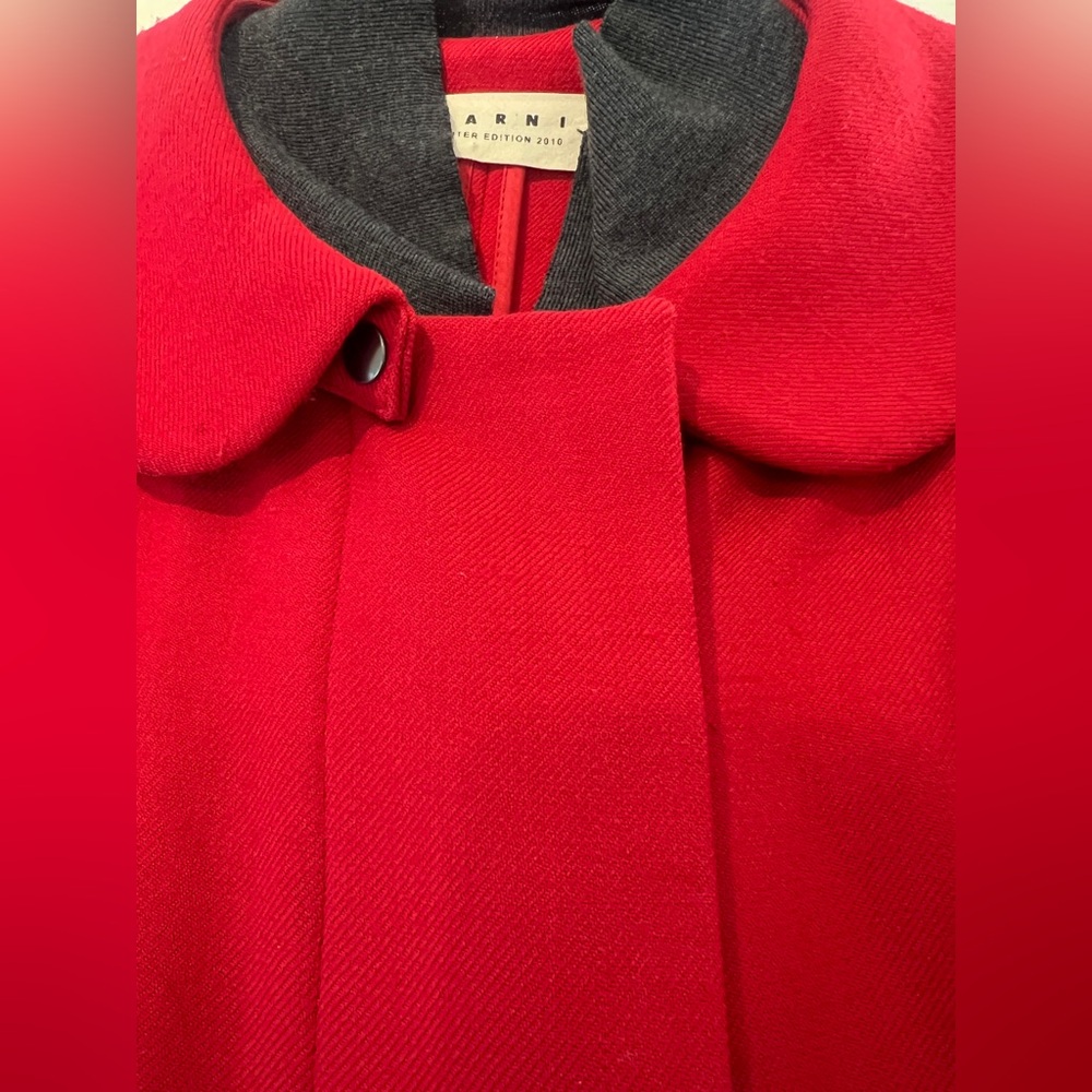 Marni red wool coat - Picture 5 of 12